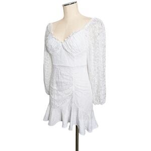 SELFIE LESLIE Short White Lace Dress M